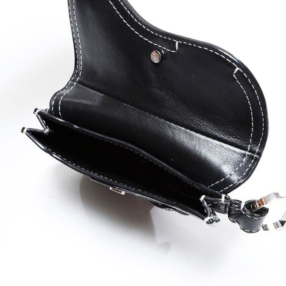 Dior Pouch Leather Saddle Bag Charm Mini Key Holder - Picture 10 of 10